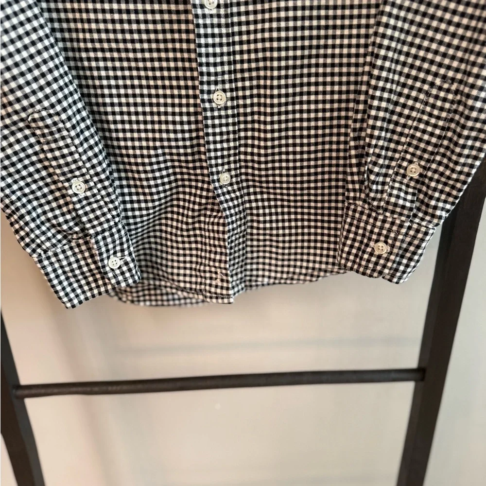 Ralph Lauren Boys Black and White Plaid Shirt